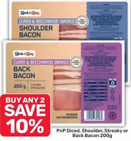Pick n Pay Hypermarket Pick n Pay Diced, Shoulder, Streaky or Back Bacon offer