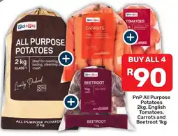 Pick n Pay Hypermarket PnP All Purpose Potatoes, English Tomatoes, Carrots and Beetroot offer