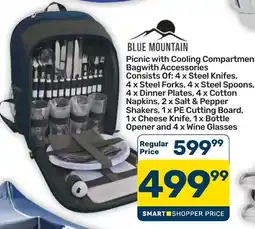Pick n Pay Hypermarket BLUE MOUNTAIN Picnic with Cooling Compartment Bagwith Accessories offer
