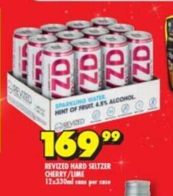 Revized Hard Seltzer Cherry / Lime 12 x 330ml Cans per case