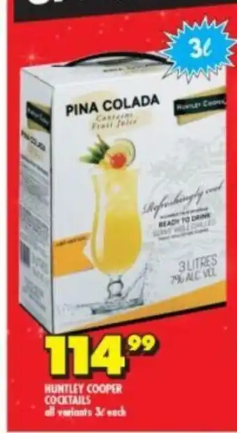 Shoprite Huntley Cooper Cocktails All Variants 3L each offer