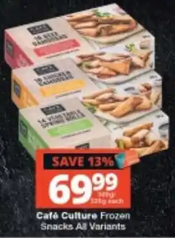 Checkers Café Culture Frozen Snacks offer