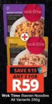 Checkers Wok Time Ramen Noodles offer