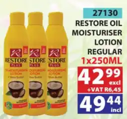 Arrow Cash And Carry Restore oil moisturiser lotion regular offer