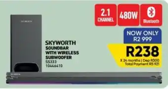 SKYWORTH SOUNDBAR WITH WIRELESS SUBWOOFER