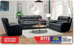 Furnmart Kenton 3-Piece Static Lounge Suite offer