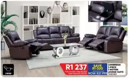 Furnmart CAMBRIDGE 3-PIECE 3 MOTION LOUNGE SUITE offer
