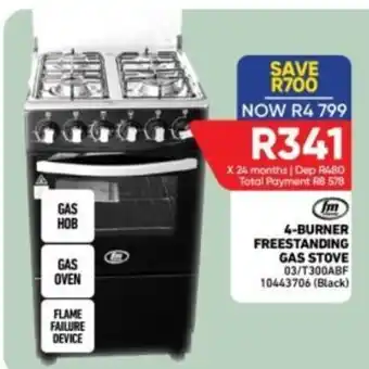 4-BURNER FREESTANDING GAS STOVE