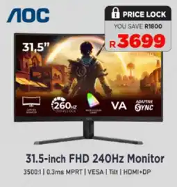 Mitabyte AOC 31.5-inch FHD 240Hz Monitor offer