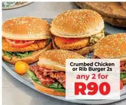 Food Lover's Market Crumbed Chicken or Rib Burger offer