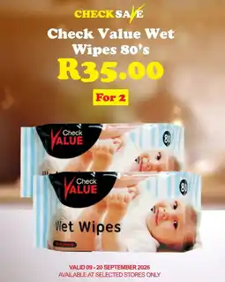 Check Save Check Value Wet Wipes offer