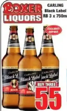 Boxer Carling Black Label offer