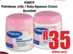 Boxer PURITY Petroleum Jelly / Baby Aqueous Cream Assorted offer