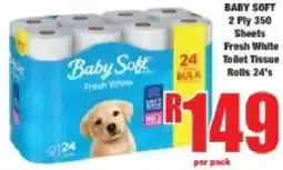 Boxer Baby Soft Fresh White Toilet Tissue offer