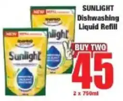 Boxer Sunlight Dishwashing Liquid Refill offer