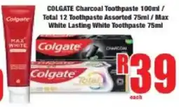 Boxer Colgate Charcoal Toothpaste Assorted offer