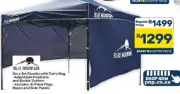 Pick n Pay Hypermarket BLUE MOUNTAIN 3m x 3m Gazebo with Carry Bag offer