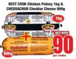 Boxer BEST COOK Chicken Polony & CHEDDACHUB Cheddar Cheese offer