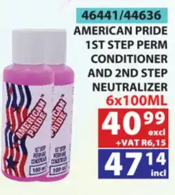 Arrow Cash And Carry American Pride 1st Step Perm Conditioner and 2nd Step Neutralizer offer