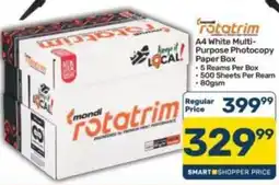 Pick n Pay Hypermarket Mondi Rotatrim A4 White Multi-Purpose Photocopy Paper offer