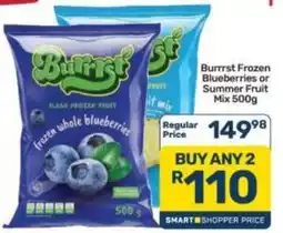 Pick n Pay Hypermarket Burrst Frozen Blueberries or Summer Fruit Mix offer