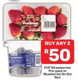 Pick n Pay PnP Strawberries Pre-pack or Blueberries On the Run offer