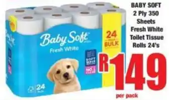 Baby Soft Fresh White Toilet Tissue