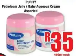 Boxer PURITY Petroleum Jelly / Baby Aqueous Cream Assorted offer