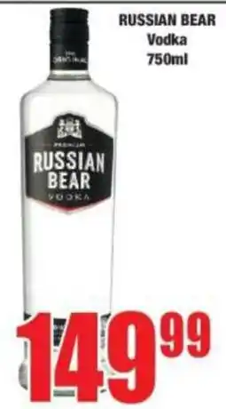 Boxer Russian Bear Vodka offer