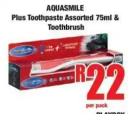 Boxer AQUASMILE Plus Toothpaste Assorted offer