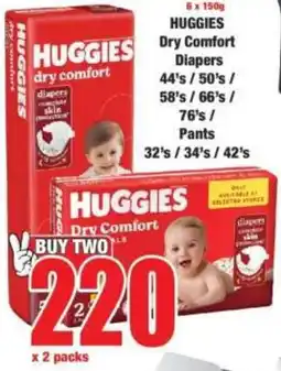 Boxer Huggies Dry Comfort Diapers offer