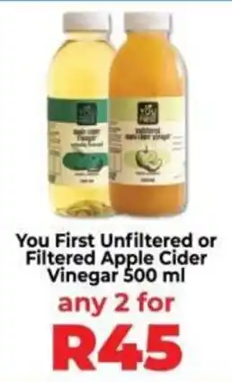 Unfiltered or Filtered Apple Cider Vinegar