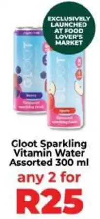Food Lover's Market Gloot Sparkling Vitamin Water Assorted offer