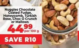 Food Lover's Market Nuggles Chocolate Coated Fudge, Honeycomb, Turkish Rose, Choc O Crunch or Mallows offer