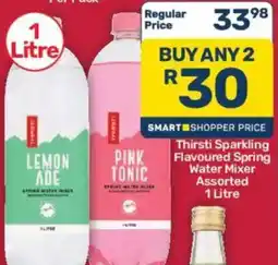 Pick n Pay Hypermarket Thirsti Sparkling Flavoured Spring Water Mixer Assorted offer