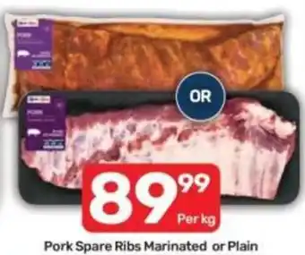 Pork Spare Ribs Marinated or Plain