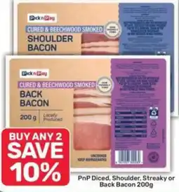 Pick n Pay Pick n Pay Cured & Beechwood Smoked Shoulder Bacon offer