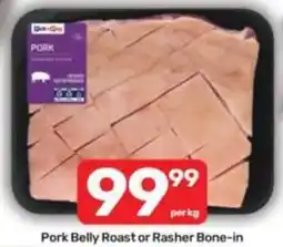 Pick n Pay Pork Belly Roast or Rasher Bone-in offer