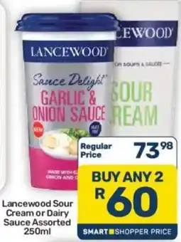 Pick n Pay Hypermarket Lancewood Sour Cream or Dairy Sauce Assorted offer