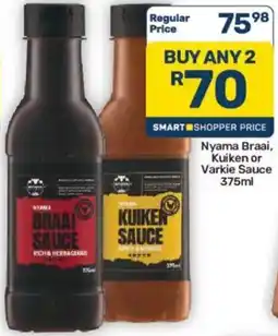 Pick n Pay Hypermarket Nyama Braai, Kuiken or Varken Sauce offer