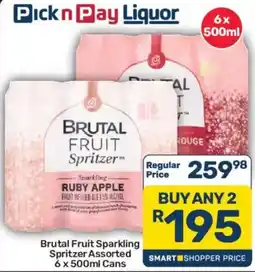 Pick n Pay Hypermarket Brutal Fruit Spritzer Assorted offer