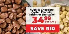Food Lover's Market Nuggles chocolate coated peanuts, raisins or shortcake offer