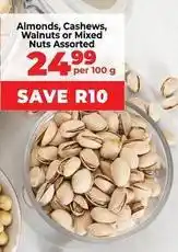 Food Lover's Market Almonds, cashews, walnuts or mixed nuts offer