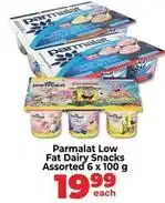 Food Lover's Market Parmalat - low fat dairy snacks offer