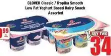 Boxer Clover - low fat yoghurt based dairy snack offer