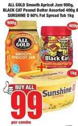 Boxer Cat - smooth apricot jam & peanut butter & fat spread tub offer