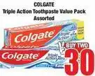 Boxer Colgate - triple action toothpaste value pack offer