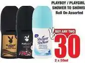 Boxer Playboy - shower to shower roll on assorted offer