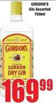 Boxer Gordon's - london dry gin offer