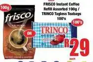Boxer Frisco - instant coffee refill / tagless teabags offer